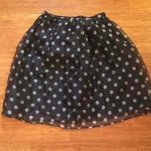 Polka dot tulle skirt